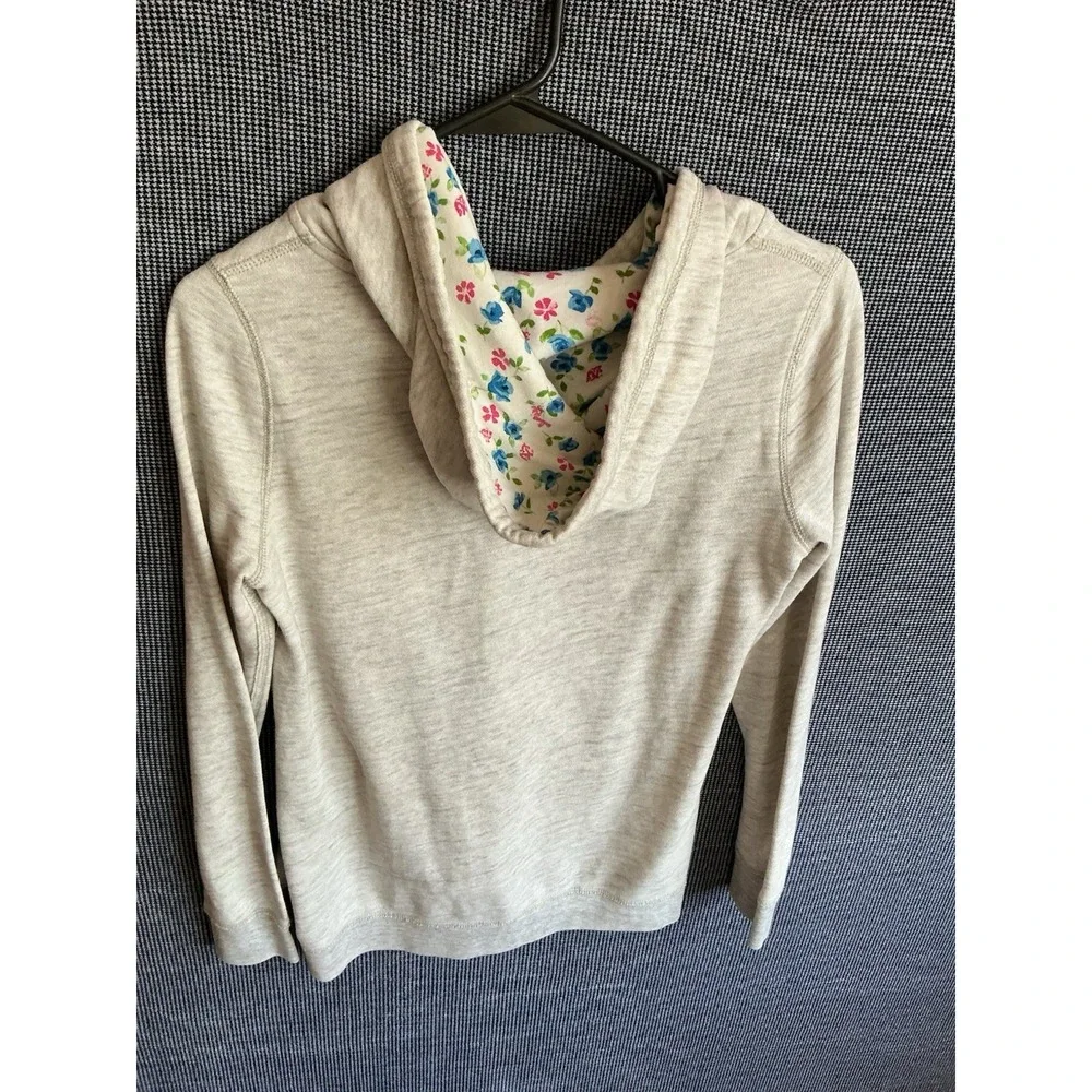 Abercrombie & Fitch Hoodie Kids Girls L Embroidered Y2K Hoodie Retro Floral